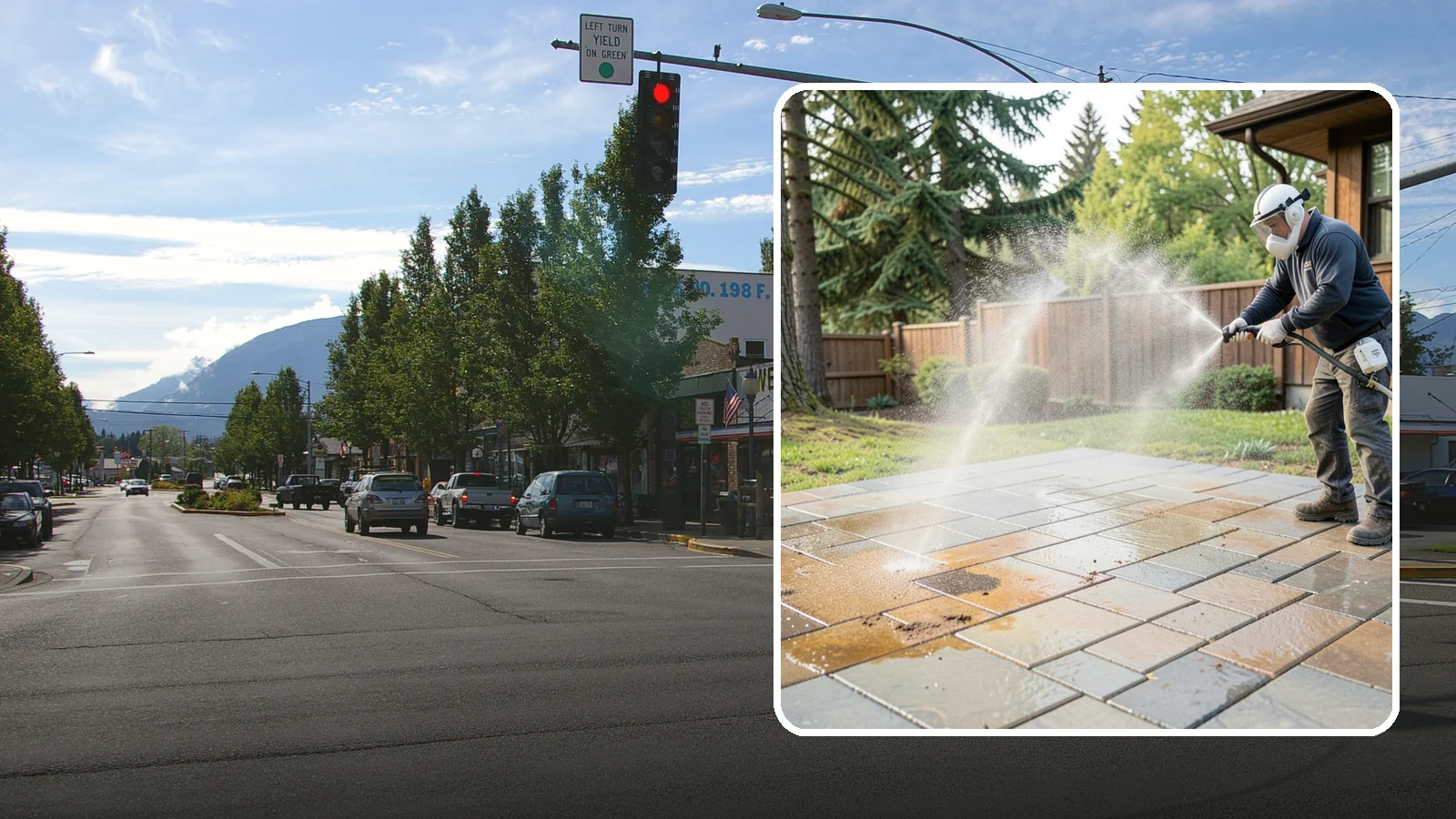 Patio Stain Removal in North Bend, King County, WA - Target and lift stubborn patio stains from grease, rust, tannin, and organic buildup.