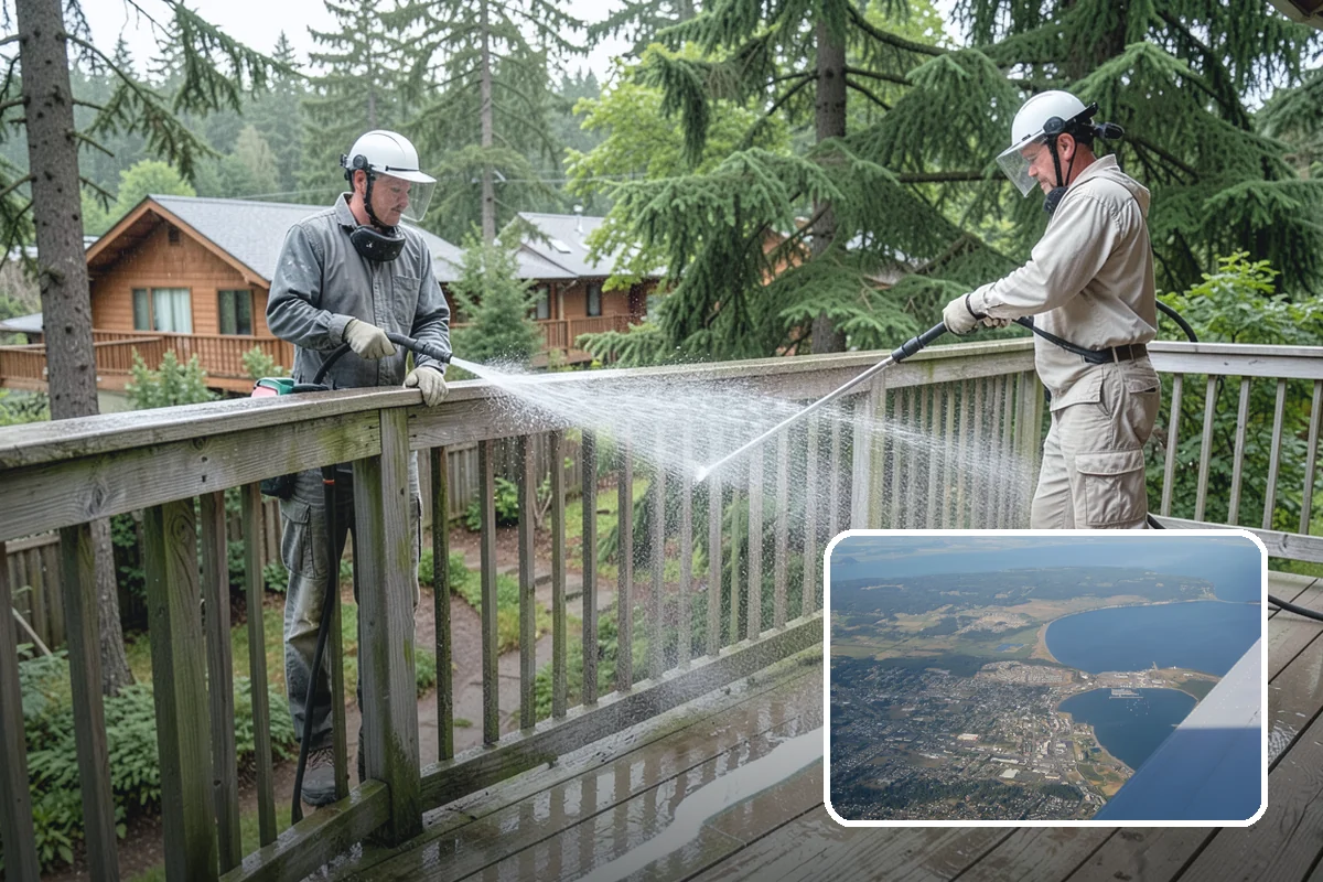Patio Stain Removal in Oak Harbor, Island County, WA - Removes grease, rust, tannin, and organic stains