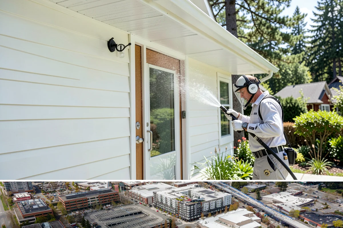 Patio Stain Removal in Redmond, King County, WA - Patio stain removal works best in dry weather so treatments dwell without rain dilution.