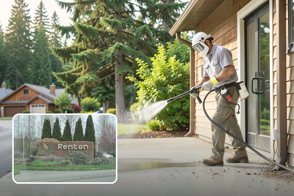 Patio Stain Removal in Renton, King County, WA - Removes grease, rust, tannin, and organic stains