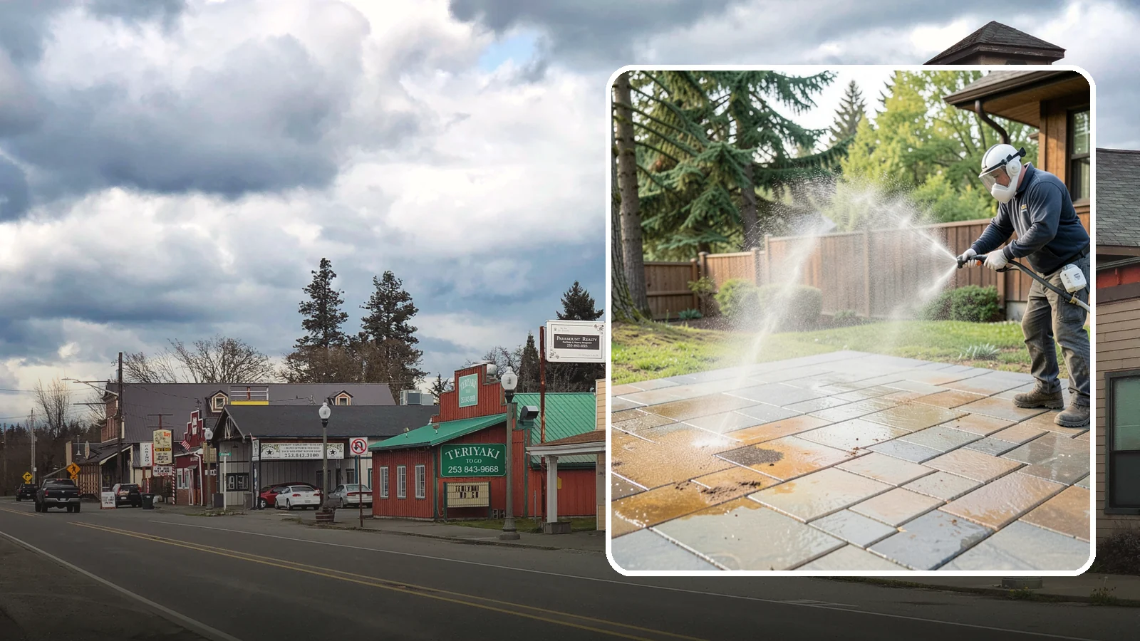 Patio Stain Removal in Roy, Pierce County, WA - Target and lift stubborn patio stains from grease, rust, tannin, and organic buildup.