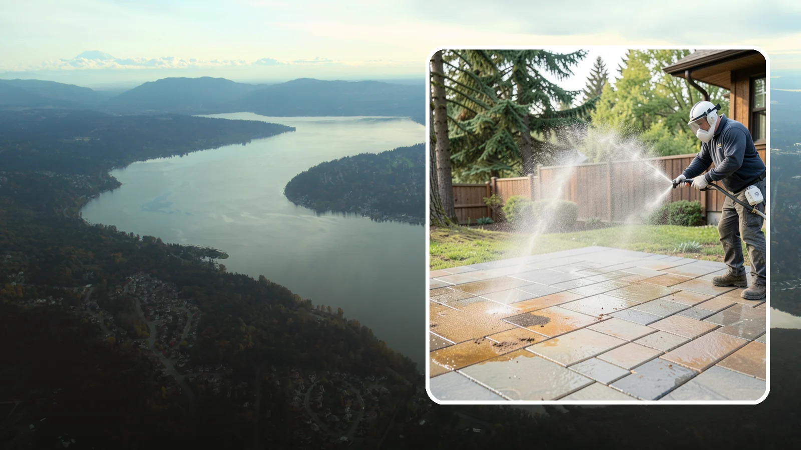 Patio Stain Removal in Sammamish, King County, WA - Target and lift stubborn patio stains from grease, rust, tannin, and organic buildup.