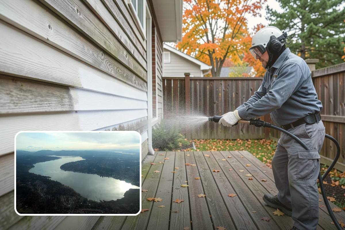 Patio Stain Removal in Sammamish, King County, WA - Removes grease, rust, tannin, and organic stains