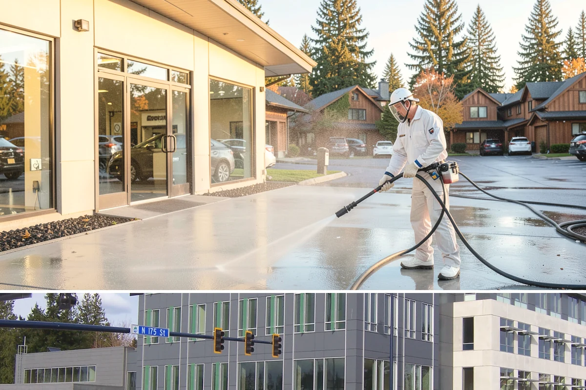 Patio Stain Removal in Shoreline, King County, WA - Patio stain removal works best in dry weather so treatments dwell without rain dilution.