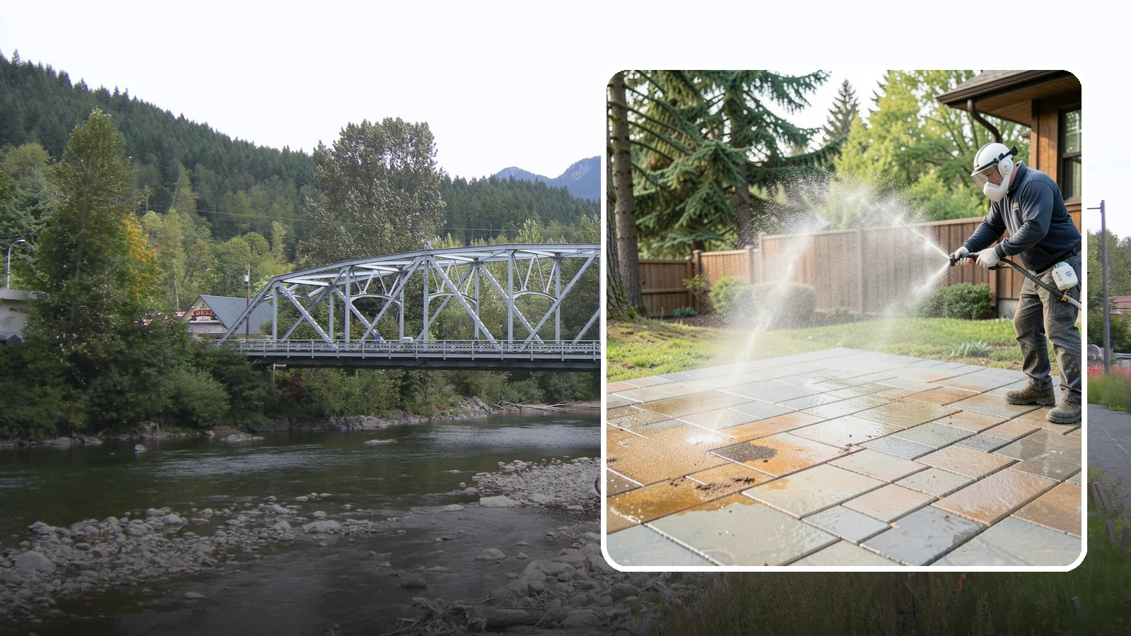 Patio Stain Removal in Skykomish, King County, WA - Target and lift stubborn patio stains from grease, rust, tannin, and organic buildup.