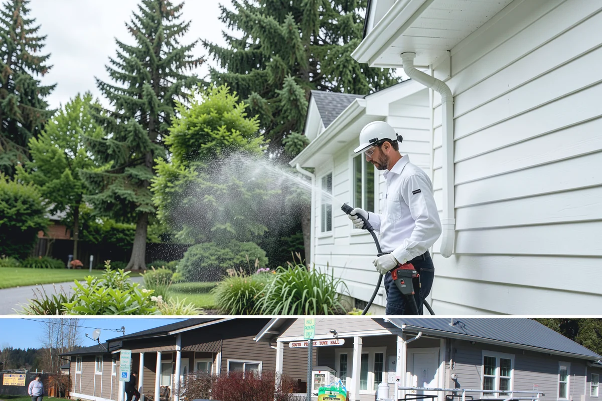 Patio Stain Removal in South Prairie, Pierce County, WA - Patio stain removal works best in dry weather so treatments dwell without rain dilution.