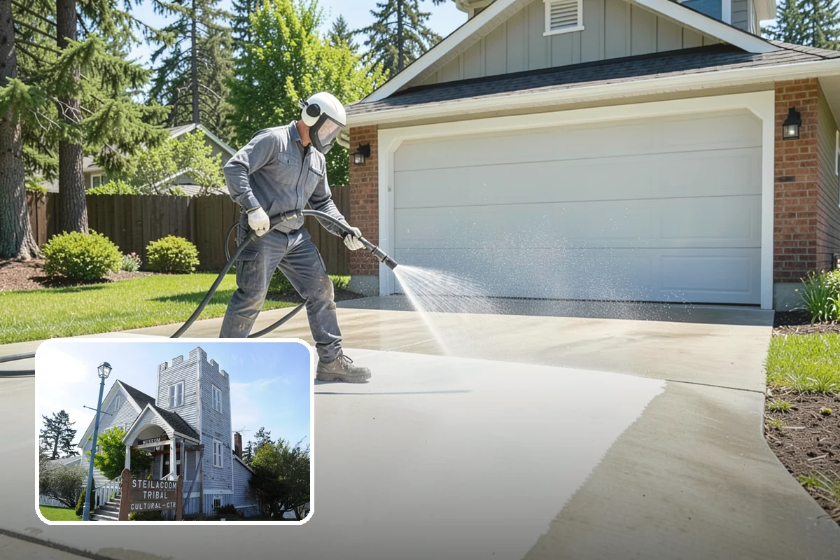Patio Stain Removal in Steilacoom, Pierce County, WA - Removes grease, rust, tannin, and organic stains