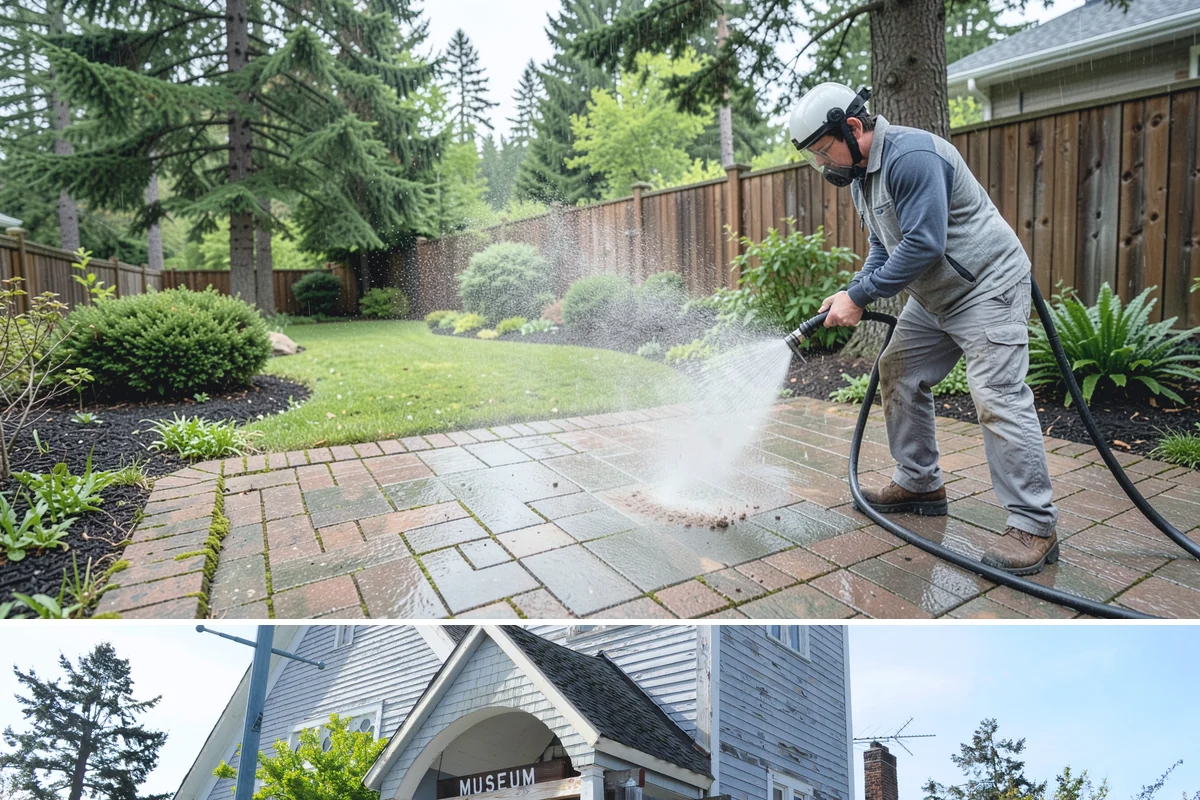Patio Stain Removal in Steilacoom, Pierce County, WA - Patio stain removal works best in dry weather so treatments dwell without rain dilution.