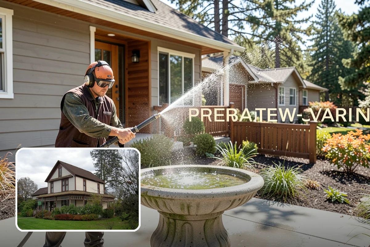 Patio Stain Removal in Sumner, Pierce County, WA - Removes grease, rust, tannin, and organic stains