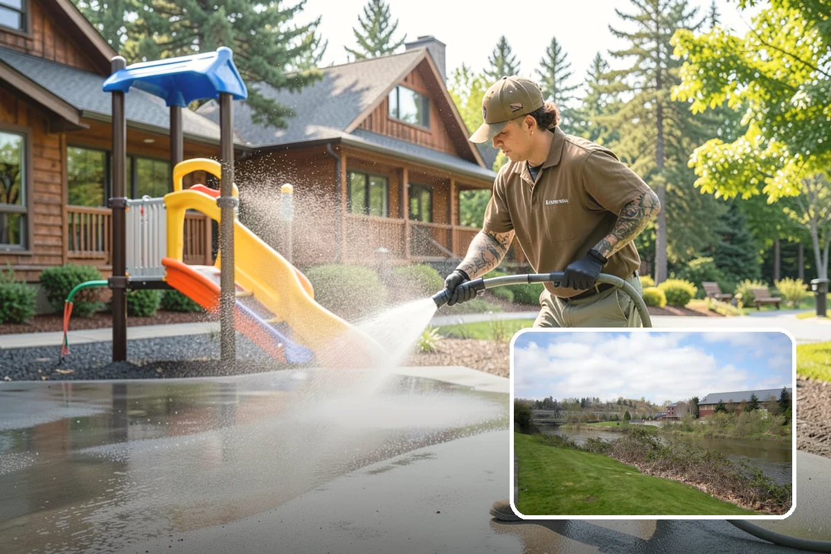 Patio Stain Removal in Tukwila, King County, WA - Removes grease, rust, tannin, and organic stains