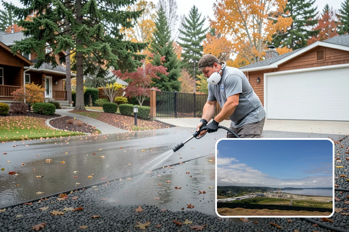 Patio Stain Removal in University Place, Pierce County, WA - Removes grease, rust, tannin, and organic stains
