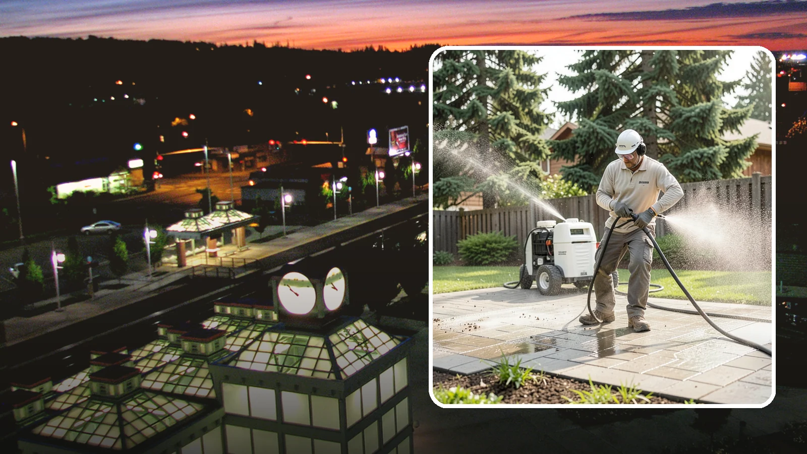 Paver Driveway Cleaning in Auburn, King County, WA - Detailed paver driveway cleaning that clears weeds, moss, and grime from between and across every unit.