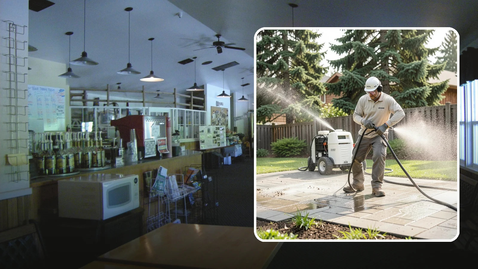 Paver Driveway Cleaning in Black Diamond, King County, WA - Detailed paver driveway cleaning that clears weeds, moss, and grime from between and across every unit.