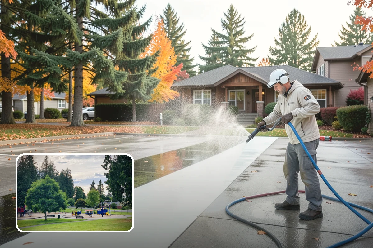 Paver Driveway Cleaning in Bonney Lake, Pierce County, WA - Clears weeds and moss from paver joints