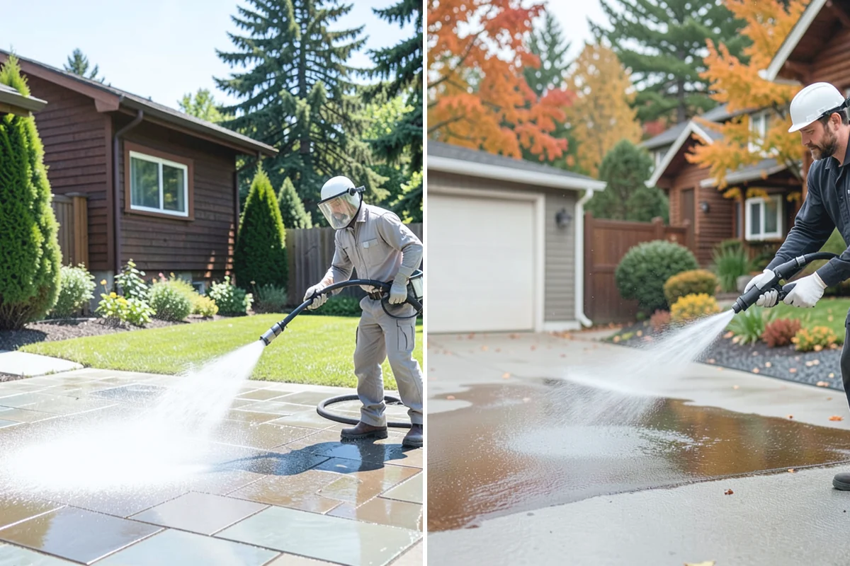 Paver Driveway Cleaning in Bonney Lake, Pierce County, WA - Remove weeds and loose debris from the joints