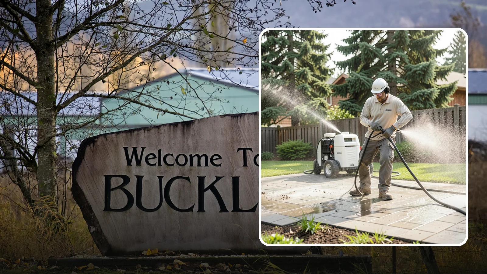 Paver Driveway Cleaning in Buckley, Pierce County, WA - Detailed paver driveway cleaning that clears weeds, moss, and grime from between and across every unit.