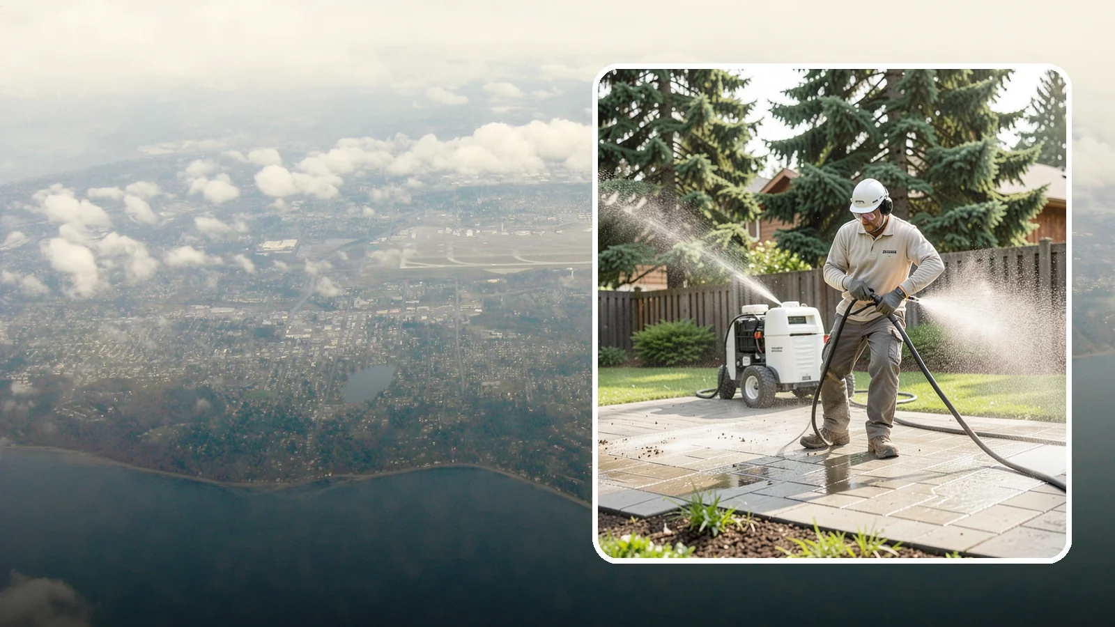 Paver Driveway Cleaning in Burien, King County, WA - Detailed paver driveway cleaning that clears weeds, moss, and grime from between and across every unit.