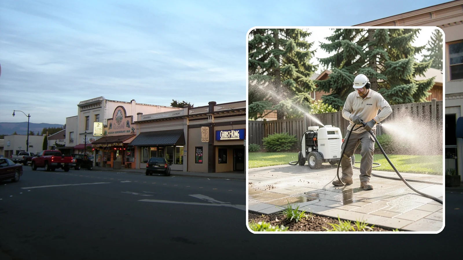 Paver Driveway Cleaning in Burlington, Skagit County, WA - Detailed paver driveway cleaning that clears weeds, moss, and grime from between and across every unit.