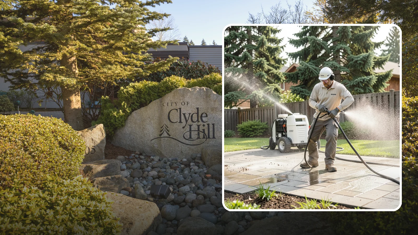 Paver Driveway Cleaning in Clyde Hill, King County, WA - Detailed paver driveway cleaning that clears weeds, moss, and grime from between and across every unit.