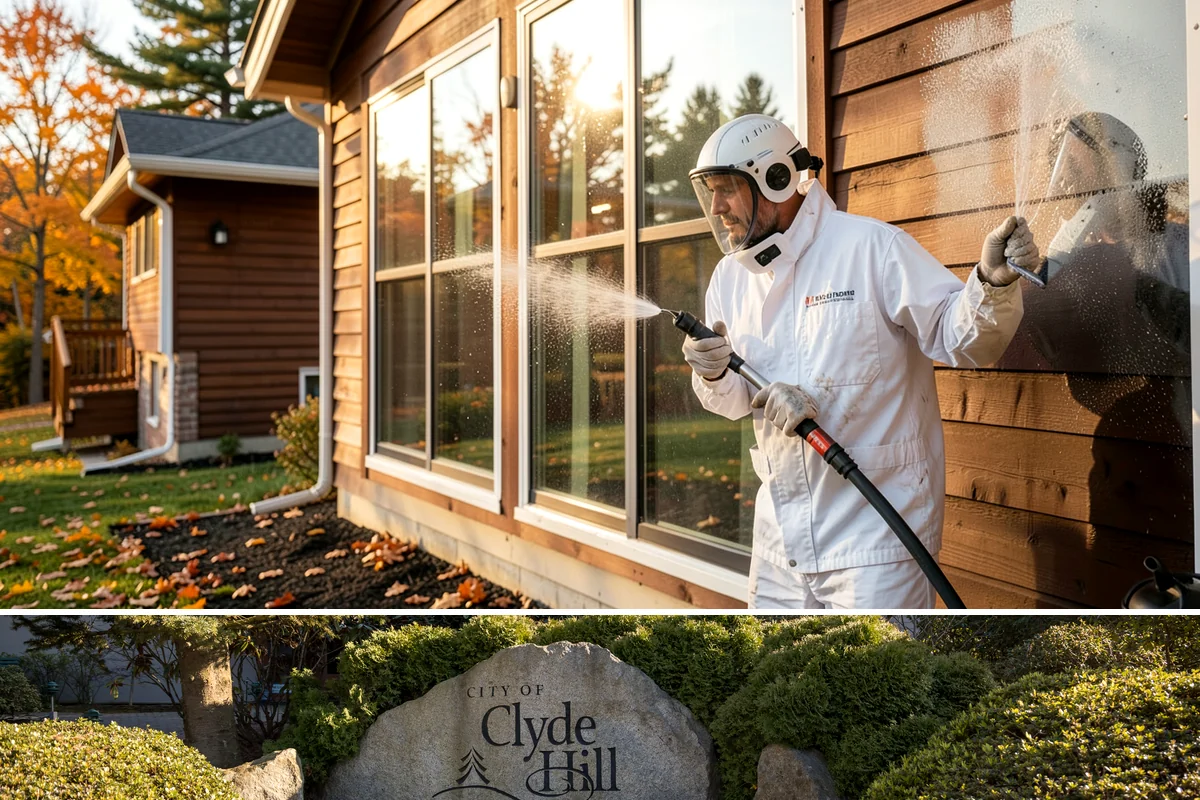 Paver Driveway Cleaning in Clyde Hill, King County, WA - Dry summer weather is ideal so fresh joint sand can set without being washed out by rain.
