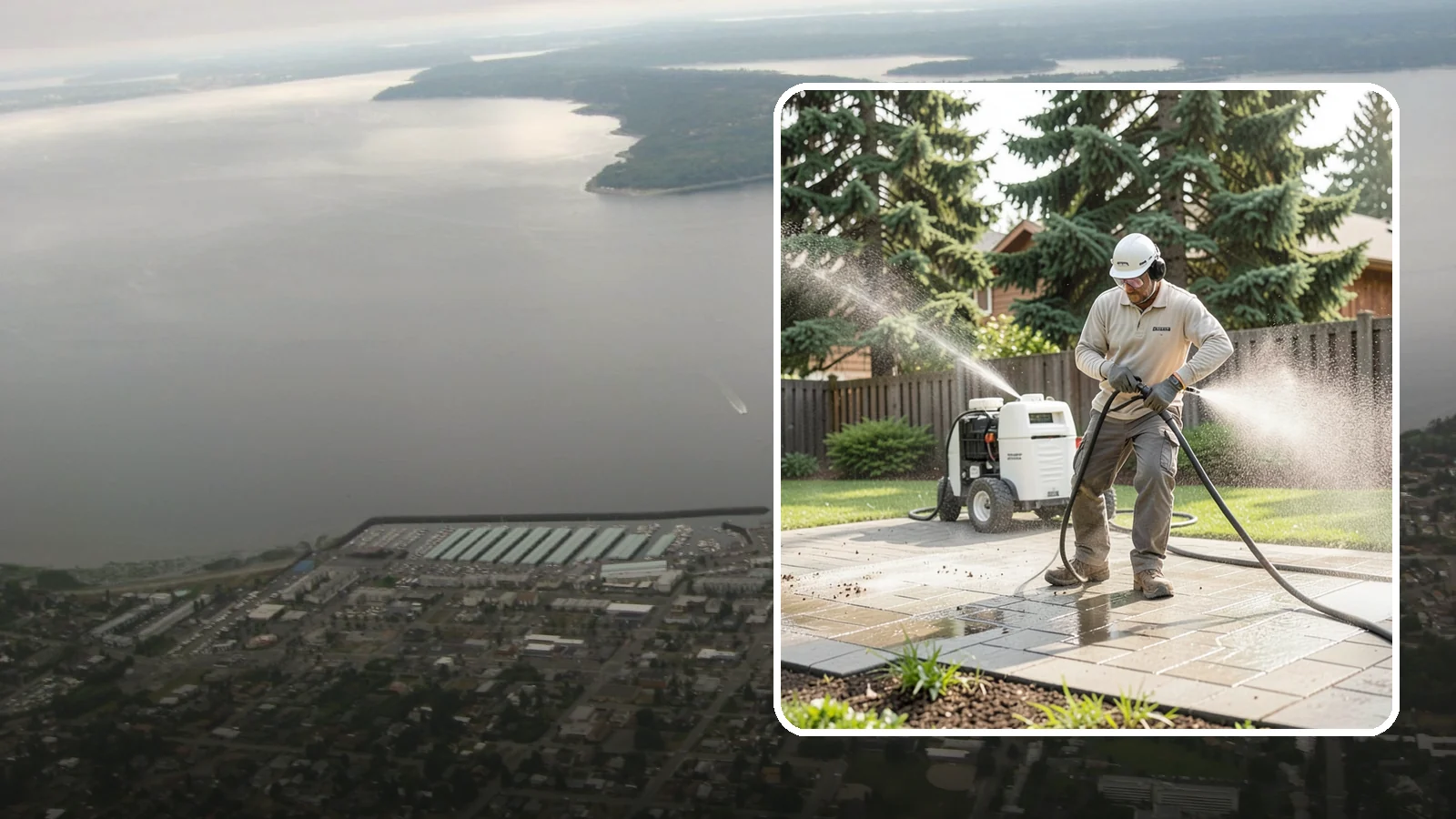 Paver Driveway Cleaning in Des Moines, King County, WA - Detailed paver driveway cleaning that clears weeds, moss, and grime from between and across every unit.