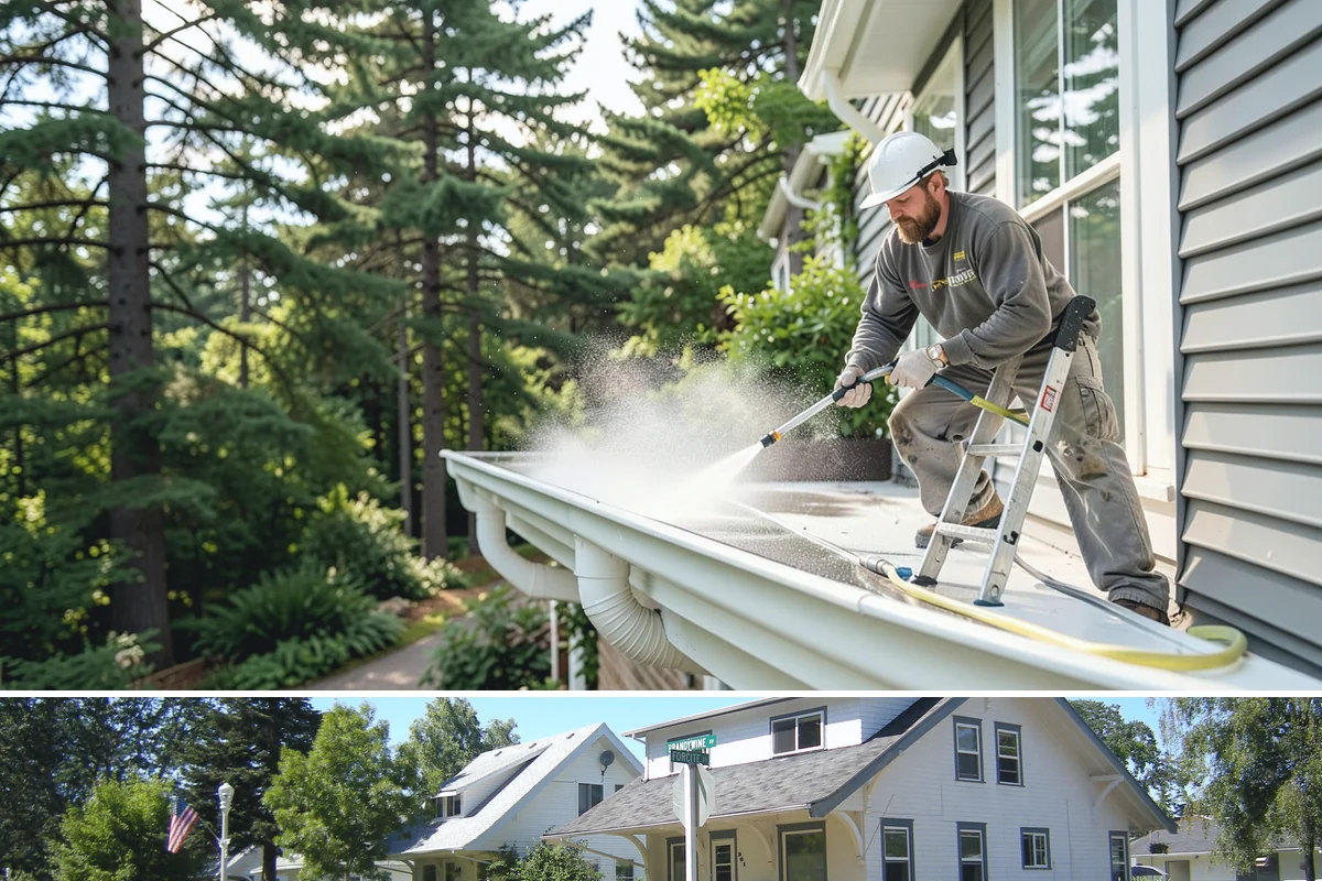 Paver Driveway Cleaning in DuPont, Pierce County, WA - Dry summer weather is ideal so fresh joint sand can set without being washed out by rain.
