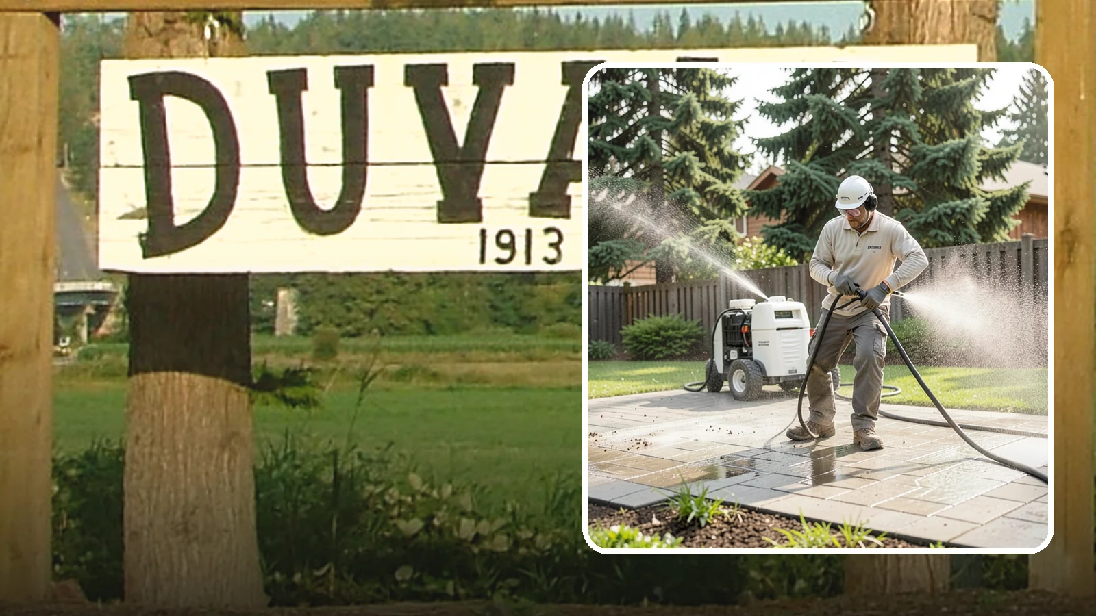 Paver Driveway Cleaning in Duvall, King County, WA - Detailed paver driveway cleaning that clears weeds, moss, and grime from between and across every unit.