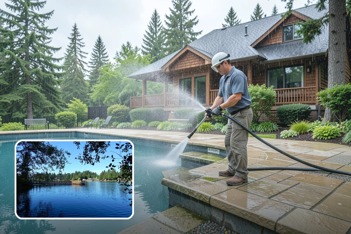 Paver Driveway Cleaning in Federal Way, King County, WA - Clears weeds and moss from paver joints