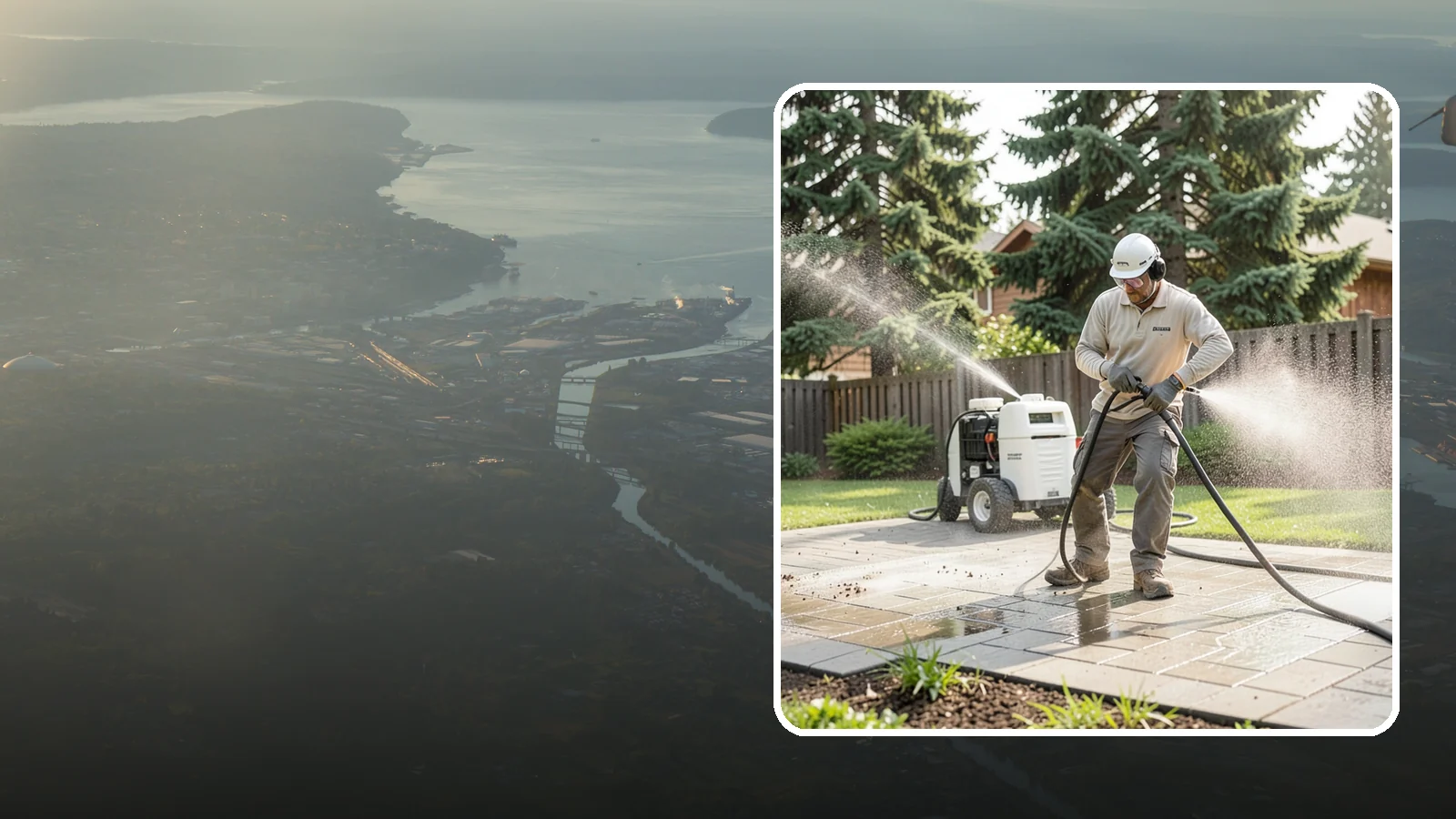 Paver Driveway Cleaning in Fife, Pierce County, WA - Detailed paver driveway cleaning that clears weeds, moss, and grime from between and across every unit.