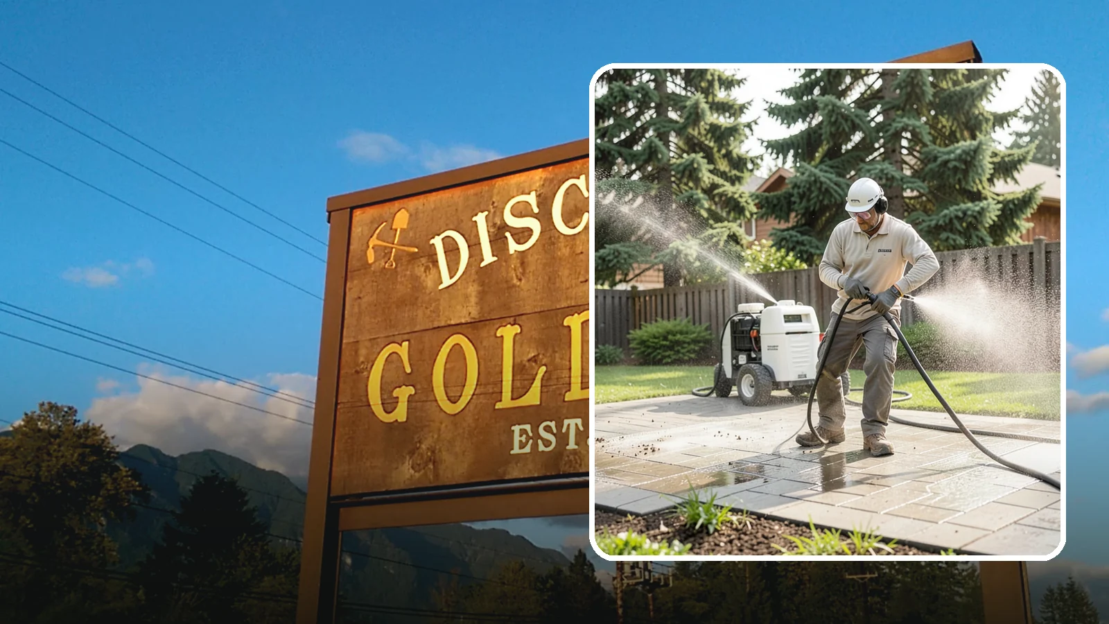 Paver Driveway Cleaning in Gold Bar, Snohomish County, WA - Detailed paver driveway cleaning that clears weeds, moss, and grime from between and across every unit.