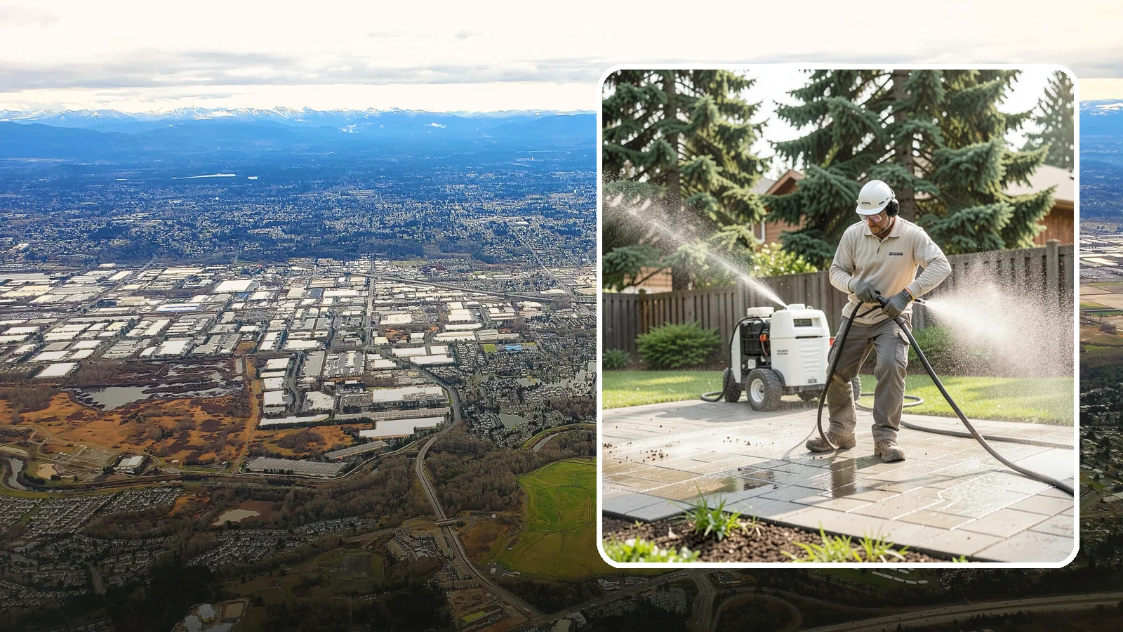 Paver Driveway Cleaning in Kent, King County, WA - Detailed paver driveway cleaning that clears weeds, moss, and grime from between and across every unit.