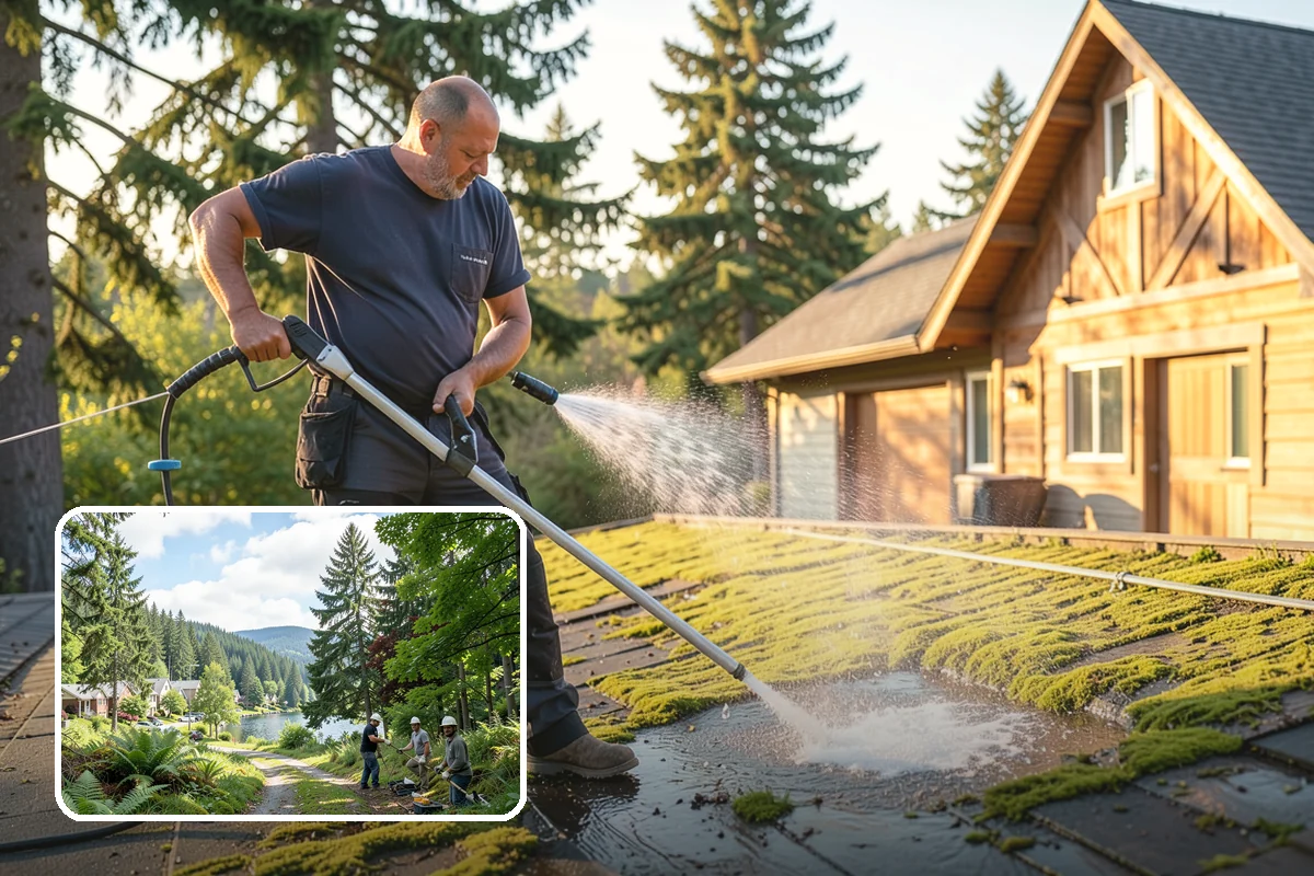 Paver Driveway Cleaning in Lake Forest Park, King County, WA - Clears weeds and moss from paver joints