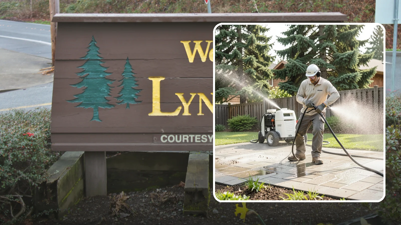 Paver Driveway Cleaning in Lynnwood, Snohomish County, WA - Detailed paver driveway cleaning that clears weeds, moss, and grime from between and across every unit.