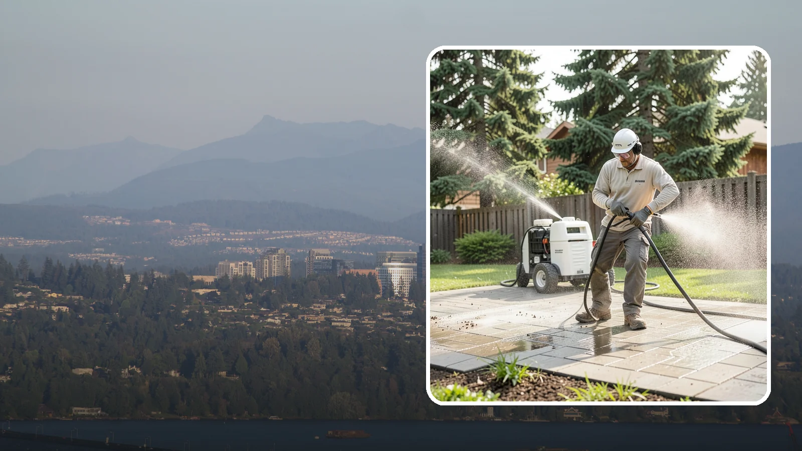 Paver Driveway Cleaning in Medina, King County, WA - Detailed paver driveway cleaning that clears weeds, moss, and grime from between and across every unit.