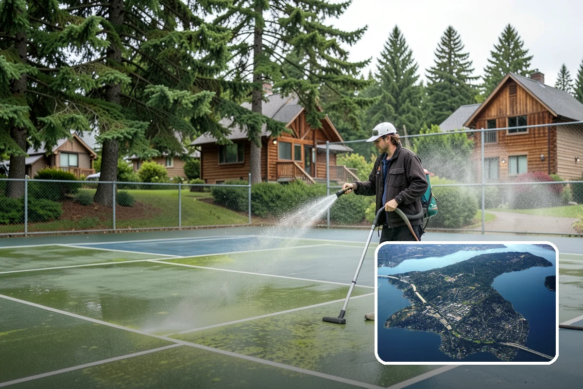 Paver Driveway Cleaning in Mercer Island, King County, WA - Clears weeds and moss from paver joints