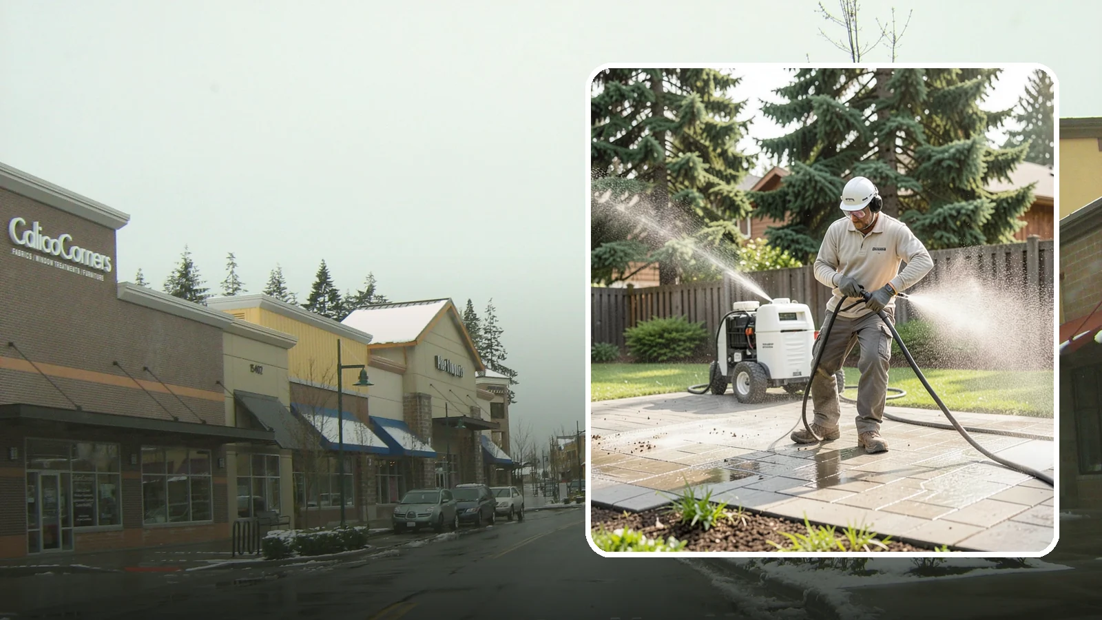 Paver Driveway Cleaning in Mill Creek, Snohomish County, WA - Detailed paver driveway cleaning that clears weeds, moss, and grime from between and across every unit.