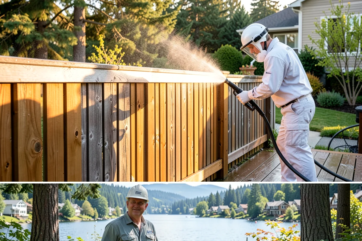 Paver Driveway Cleaning in Milton, King County, WA - Dry summer weather is ideal so fresh joint sand can set without being washed out by rain.