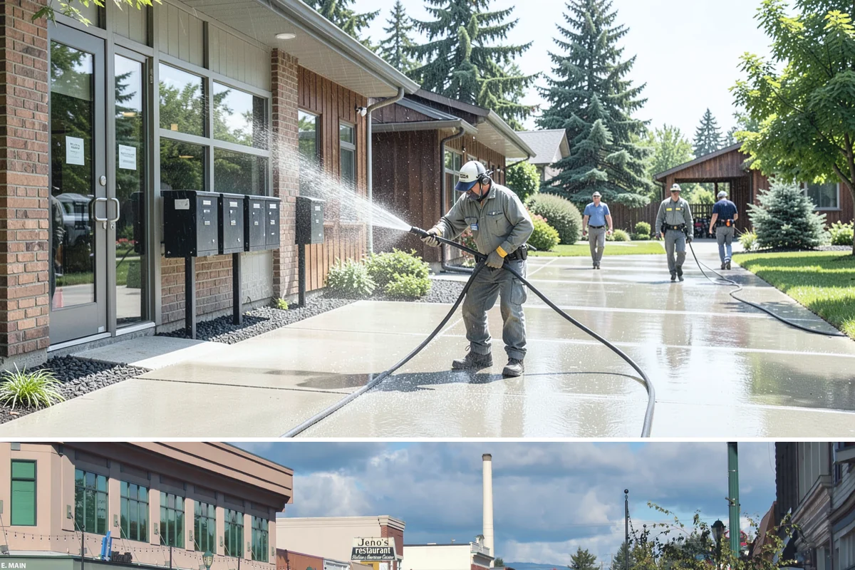 Paver Driveway Cleaning in Monroe, Snohomish County, WA - Dry summer weather is ideal so fresh joint sand can set without being washed out by rain.