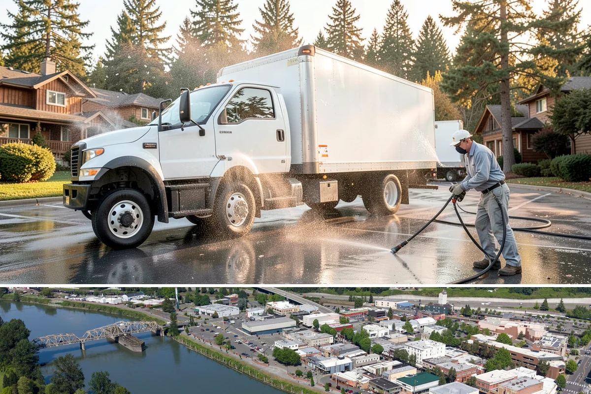 Paver Driveway Cleaning in Mount Vernon, Skagit County, WA - Dry summer weather is ideal so fresh joint sand can set without being washed out by rain.