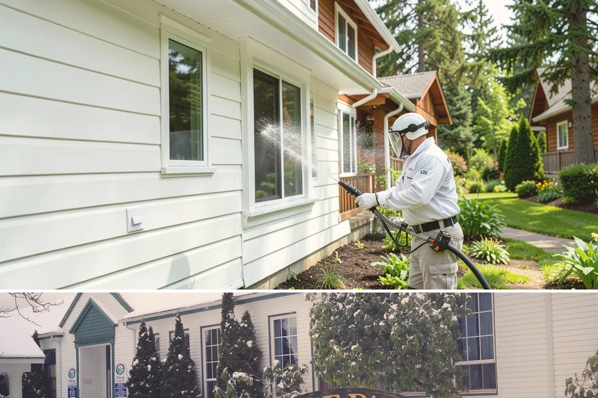 Paver Driveway Cleaning in Pacific, King County, WA - Dry summer weather is ideal so fresh joint sand can set without being washed out by rain.