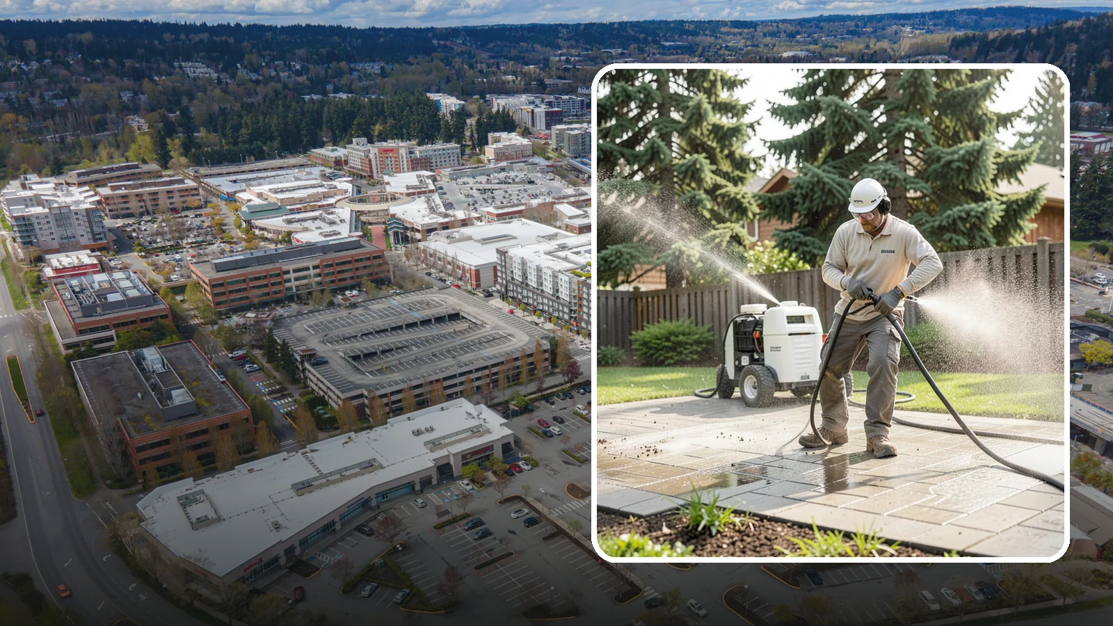 Paver Driveway Cleaning in Redmond, King County, WA - Detailed paver driveway cleaning that clears weeds, moss, and grime from between and across every unit.
