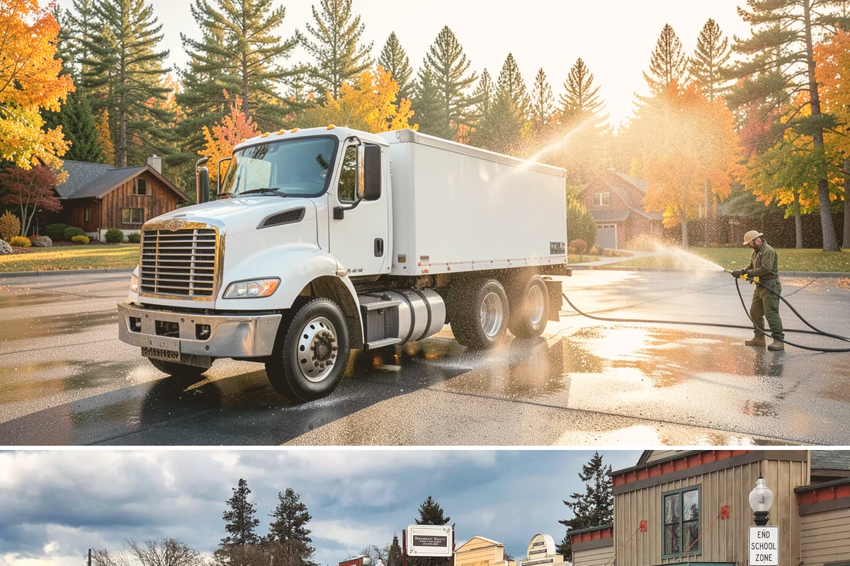Paver Driveway Cleaning in Roy, Pierce County, WA - Dry summer weather is ideal so fresh joint sand can set without being washed out by rain.