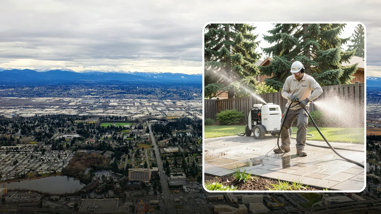 Paver Driveway Cleaning in SeaTac, King County, WA - Detailed paver driveway cleaning that clears weeds, moss, and grime from between and across every unit.