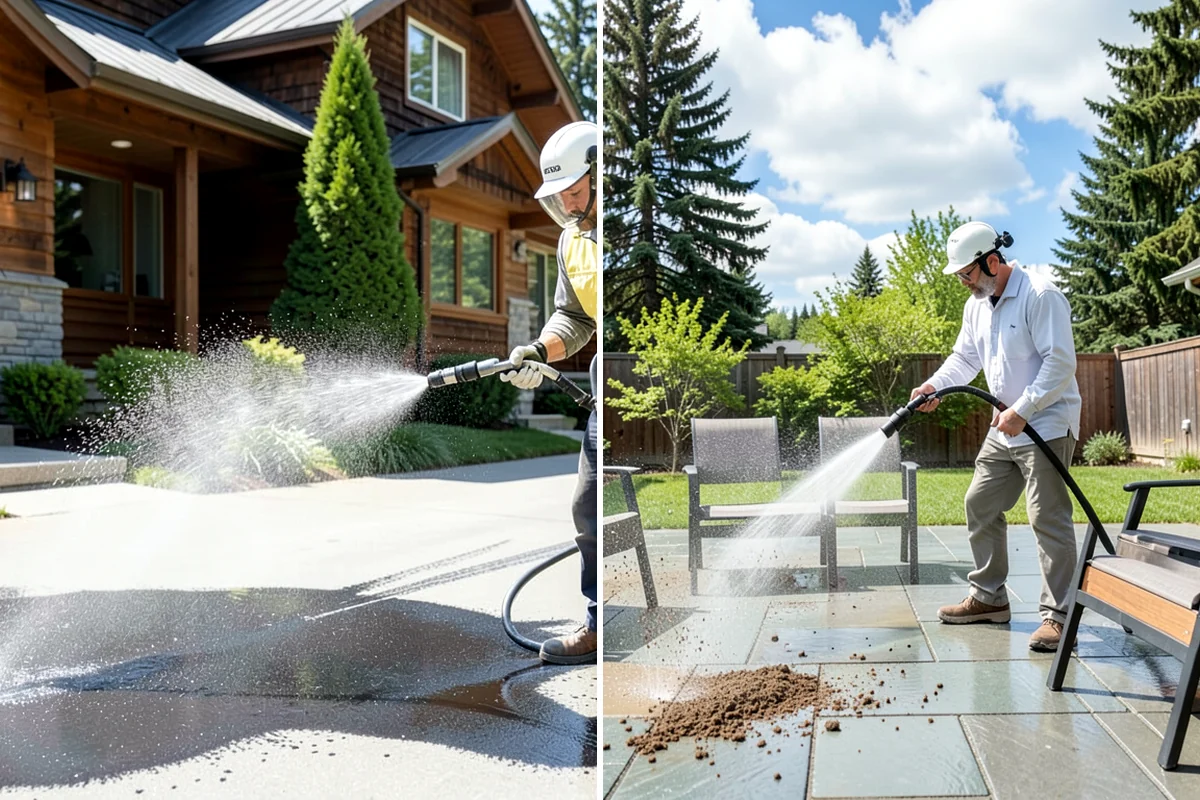 Paver Driveway Cleaning in Shoreline, King County, WA - Remove weeds and loose debris from the joints