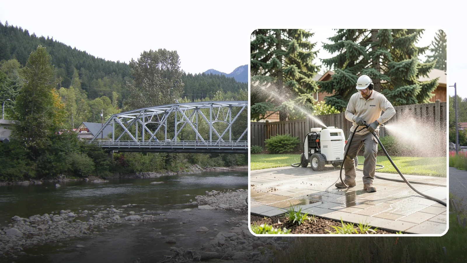 Paver Driveway Cleaning in Skykomish, King County, WA - Detailed paver driveway cleaning that clears weeds, moss, and grime from between and across every unit.