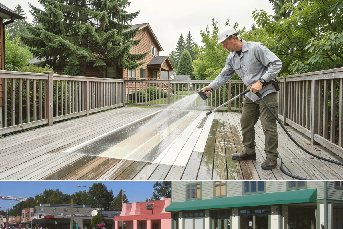 Paver Driveway Cleaning in Snoqualmie, King County, WA - Dry summer weather is ideal so fresh joint sand can set without being washed out by rain.