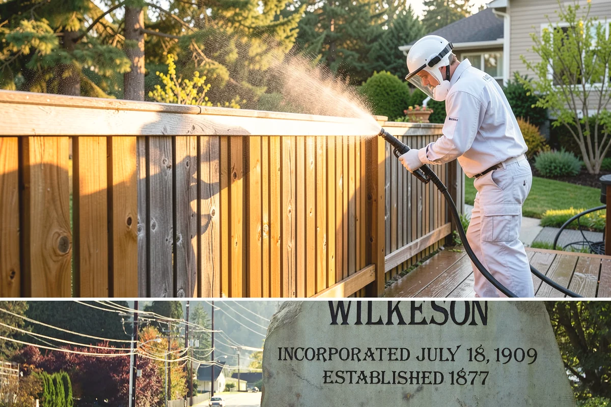 Paver Driveway Cleaning in Wilkeson, Pierce County, WA - Dry summer weather is ideal so fresh joint sand can set without being washed out by rain.