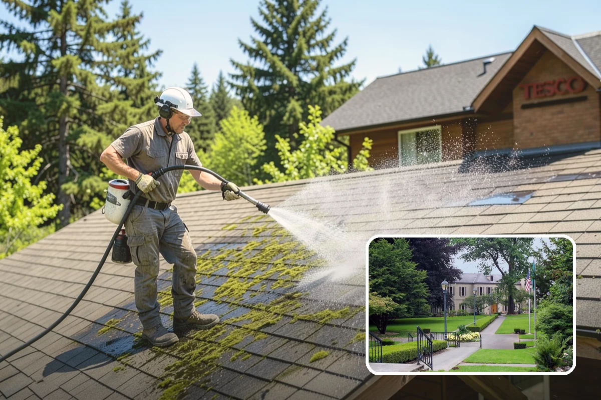 Paver Driveway Cleaning in Woodinville, King County, WA - Clears weeds and moss from paver joints