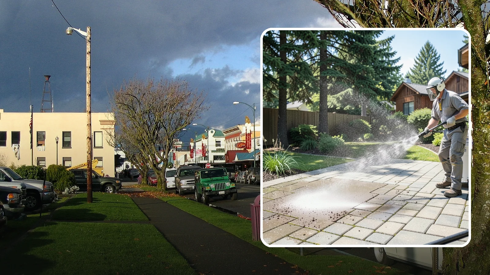 Paver Patio Cleaning in Arlington, Snohomish County, WA - Renew paver patios by clearing joint moss and restoring even color across the field.