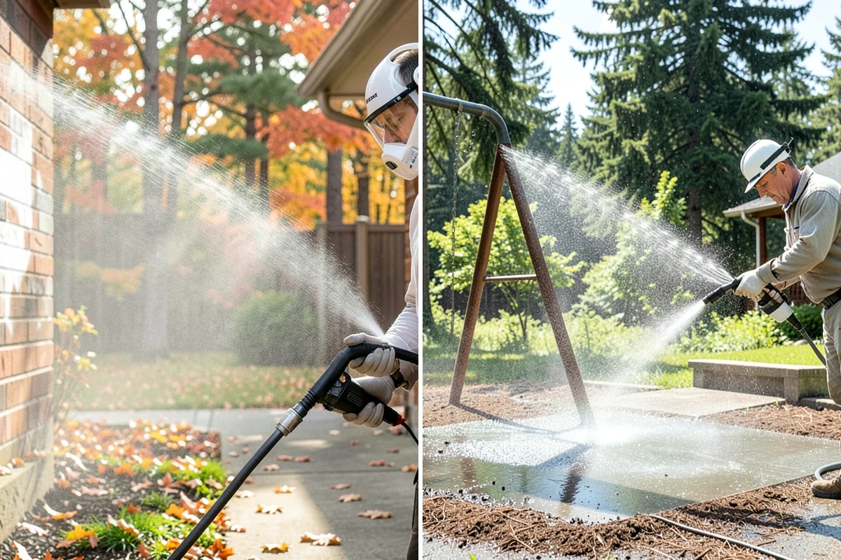 Paver Patio Cleaning in Arlington, Snohomish County, WA - Clear the patio and pull established weeds
